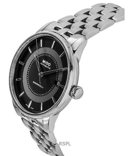 Mido Baroncelli Signature Stainless Steel Black Dial Automatic M037.407.11.051.01 Men's Watch