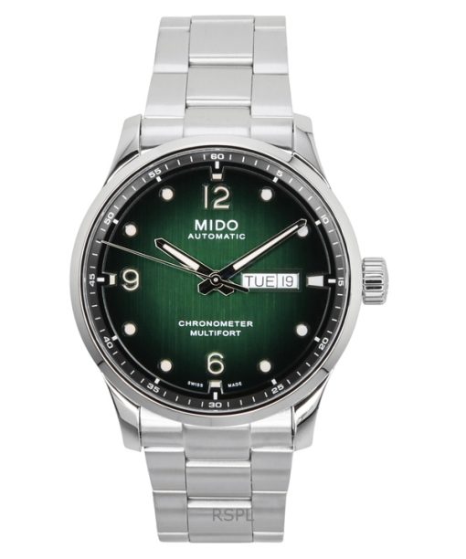 Mido Multifort M Chronometer Stainless Steel Green Dial Automatic M038.431.11.097.00 100M Men's Watch