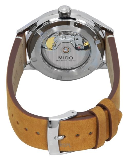 Mido Multifort Patrimony Leather Strap Blue Dial Automatic M040.407.16.040.00 Men's Watch