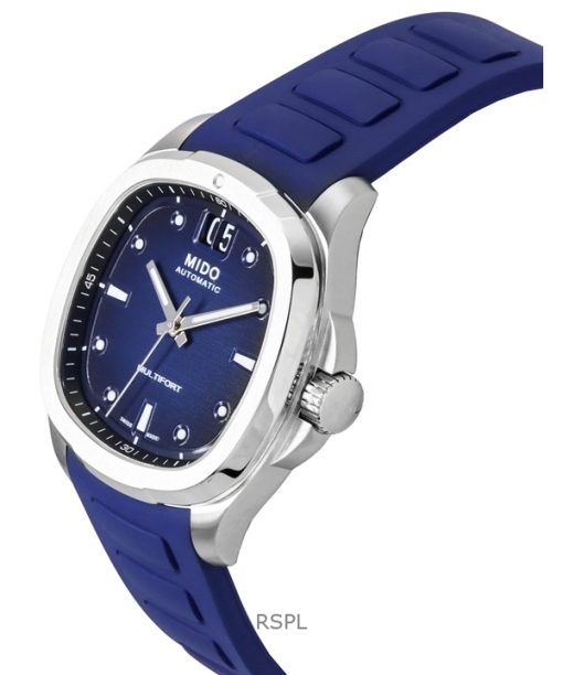 Mido Multifort TV Big Date Rubber Strap Blue Dial Automatic M049.526.17.041.00 100M Men's Watch