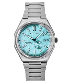 Citizen Zenshin Super Titanium Light Blue Dial Automatic NJ0180-80M 100M Men's Watch