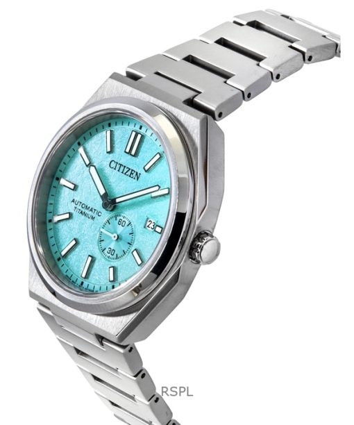 Citizen Zenshin Super Titanium Light Blue Dial Automatic NJ0180-80M 100M Men's Watch