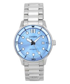 Citizen Stainless Steel Light Blue Dial Automatic NJ0191-83A 100M Men's Watch