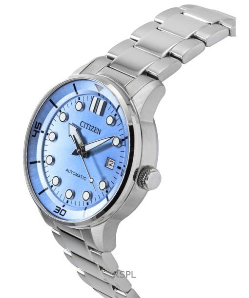 Citizen Stainless Steel Light Blue Dial Automatic NJ0191-83A 100M Men's Watch