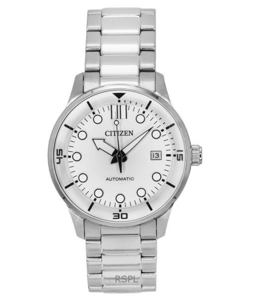 Citizen Automatic Stainless Steel White Dial NJ0191-83L 100M Men's Watch