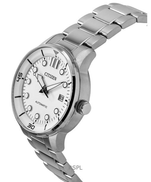 Citizen Automatic Stainless Steel White Dial NJ0191-83L 100M Men's Watch