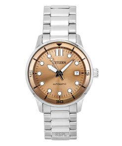 Citizen Stainless Steel Bronze Dial Automatic NJ0191-83X 100M Men's Watch