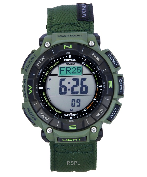 카시오 프로트렉 클라이머 라인 디지털 크로스 스트랩 솔라 PRG-340B-3 100M 남성용 시계