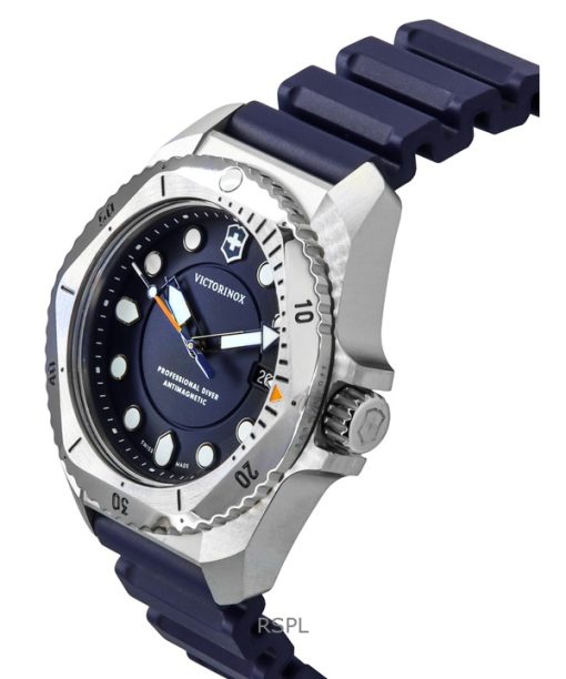 Victorinox Dive Pro Rubber Strap Blue Dial Quartz Divers 241991 300M Mens Watch