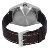 Victorinox Swiss Army Leather Strap Blue Dial Quartz 242040 100M Mens Watch