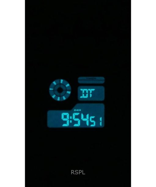 인빅타 액티바 디지털 그린 폴리우레탄 스트랩 블랙 다이얼 쿼츠 ACW1299-002 남성용 시계