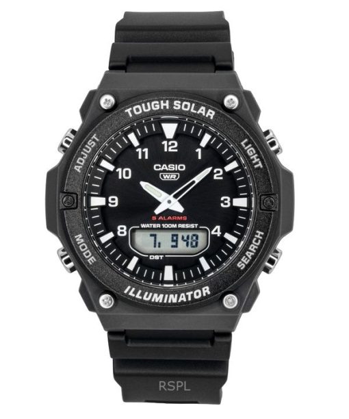 카시오 G-Shock 아날로그 디지털 레진 스트랩 블랙 다이얼 솔라 AQ-S820W-1AV 100M 남성용 시계