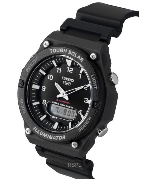 카시오 G-Shock 아날로그 디지털 레진 스트랩 블랙 다이얼 솔라 AQ-S820W-1AV 100M 남성용 시계