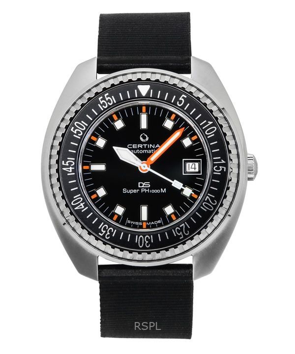 Certina DS Super PH1000M 합성 스트랩 블랙 다이얼 오토매틱 다이버 C024.907.18.051.00 남성용 시계