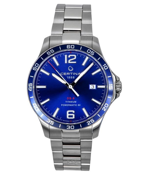 Certina DS-8 Powermatic 80 티타늄 블루 다이얼 오토매틱 C033.807.44.047.00 100M 남성용 시계