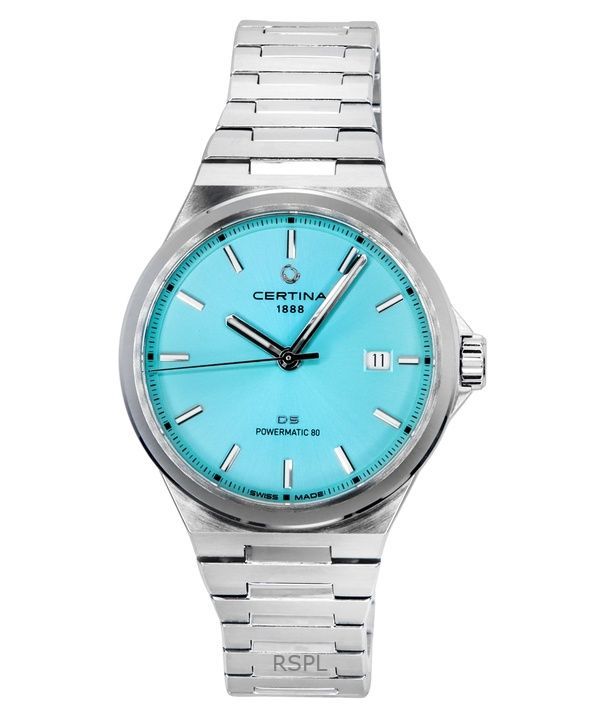 Certina DS-8 Powermatic 80 스테인리스 스틸 라이트 블루 다이얼 오토매틱 C043.407.11.351.00 100M 유니섹스 시계