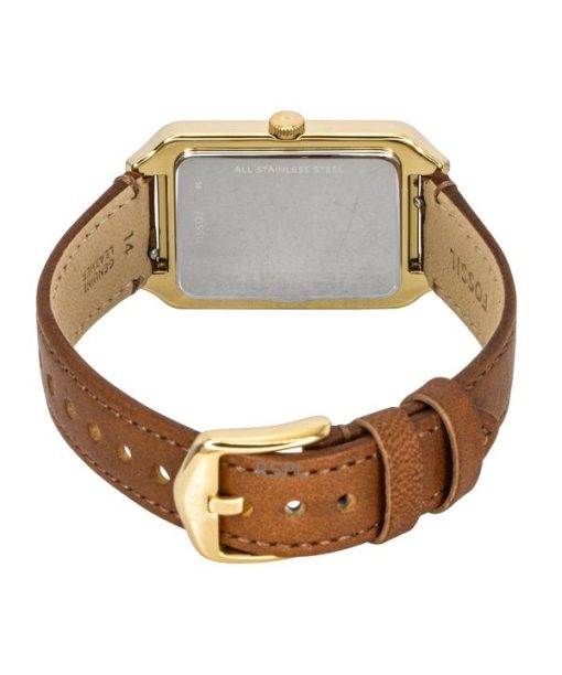 Fossil Raquel 브라운 가죽 스트랩 화이트 마더 오브 펄 다이얼 쿼츠 ES5307 여성용 시계
