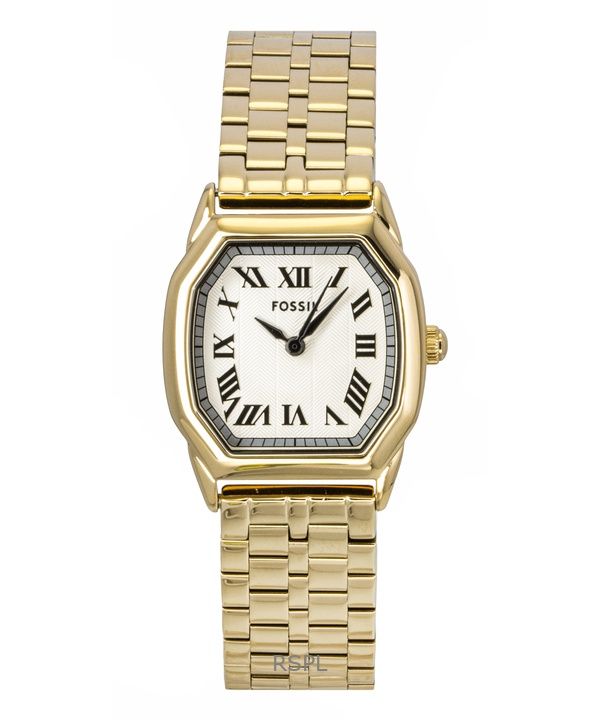 Fossil Harlow 골드톤 스테인리스 스틸 크림 다이얼 쿼츠 ES5361 여성용 시계