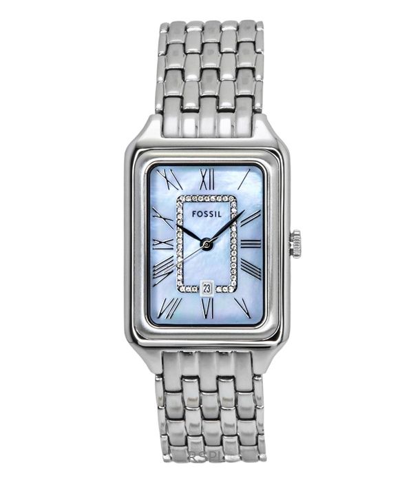 Fossil Raquel 스테인리스 스틸 마더 오브 펄 다이얼 쿼츠 ES5402 여성용 시계