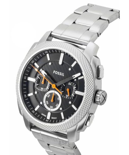 Fossil Machine 크로노그래프 스테인리스 스틸 블랙 다이얼 쿼츠 FS6095 남성용 시계