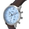 Fossil Neutra 크로노그래프 가죽 스트랩 블루 선레이 다이얼 쿼츠 FS6109 남성용 시계