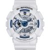 카시오 G-Shock 아날로그 디지털 레진 스트랩 화이트 다이얼 쿼츠 GA-110HDS-7A 200M 남성용 시계