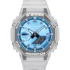 카시오 G-Shock 아날로그 디지털 레진 스트랩 블루 다이얼 쿼츠 GA-2100BM-7A2 200M 유니섹스 시계