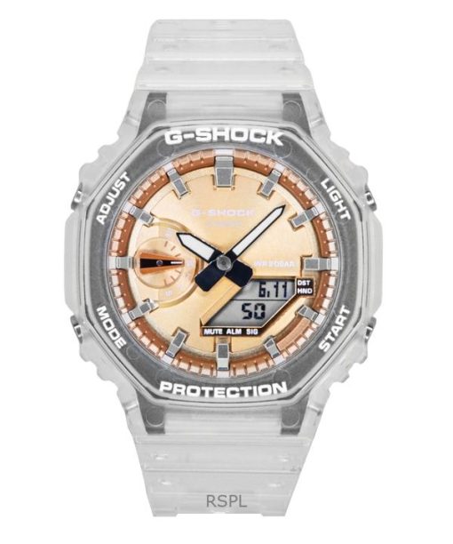 카시오 G-Shock 아날로그 디지털 레진 스트랩 브론즈 다이얼 쿼츠 GA-2100BM-7A5 200M 유니섹스 시계