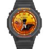 카시오 G-Shock 아날로그 디지털 레진 스트랩 오렌지 다이얼 쿼츠 GA-2100FLS-8A4 200M 남성용 시계