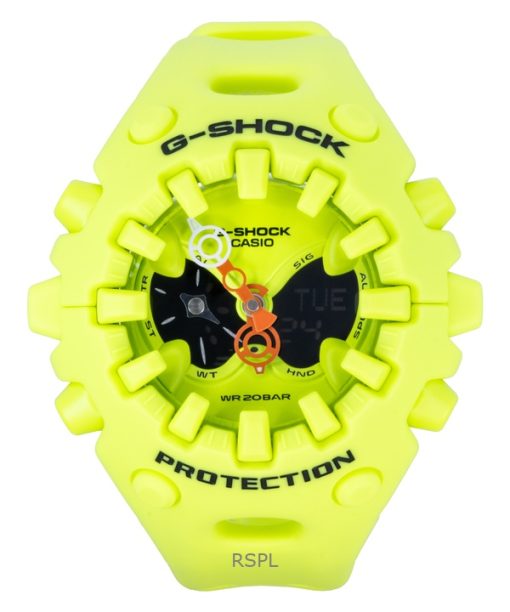 카시오 G-Shock 아날로그 디지털 레진 스트랩 그린 다이얼 쿼츠 GA-V01-9A 200M 유니섹스 시계