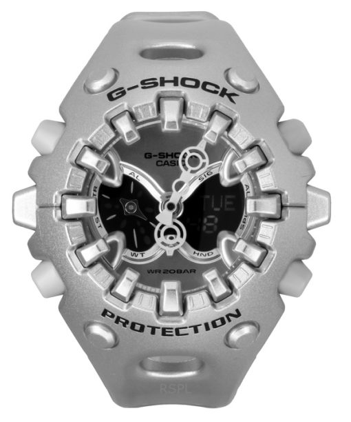 카시오 G-Shock 아날로그 디지털 레진 스트랩 실버 다이얼 쿼츠 GA-V01A-8A 200M 유니섹스 시계