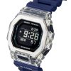 카시오 G-Shock G-Lide 디지털 스마트폰 링크 블루 레진 스트랩 쿼츠 GBX-100S-2 200M 유니섹스 시계