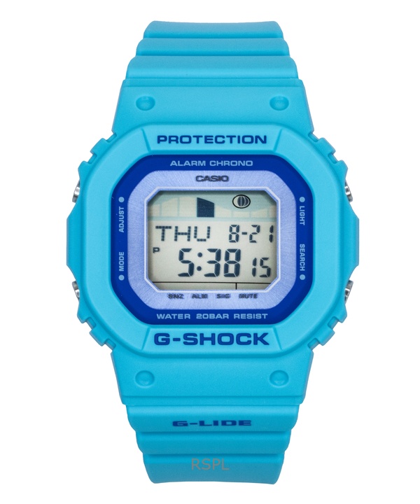 카시오 G-Shock G-Lide 디지털 바이오 기반 수지 스트랩 쿼츠 GLX-S5610-2 200M 여성용 시계