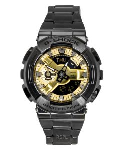 카시오 G-Shock 아날로그 디지털 스테인리스 스틸 골드 다이얼 쿼츠 GM-110BD-1A9 200M 남성용 시계