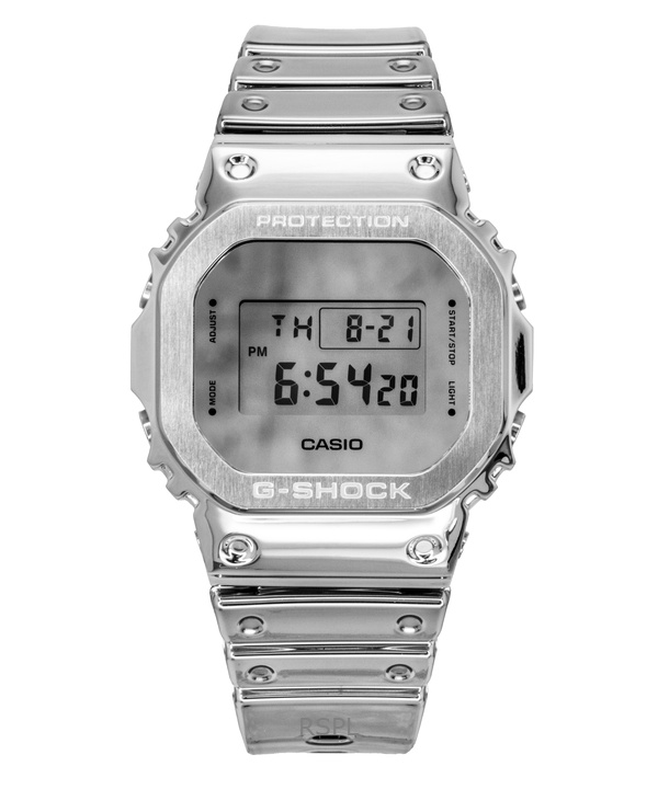 카시오 G-Shock G-Steel 파인 메탈릭 디지털 실리콘 스트랩 쿼츠 GM-5600YM-8A8 200M 남성용 시계