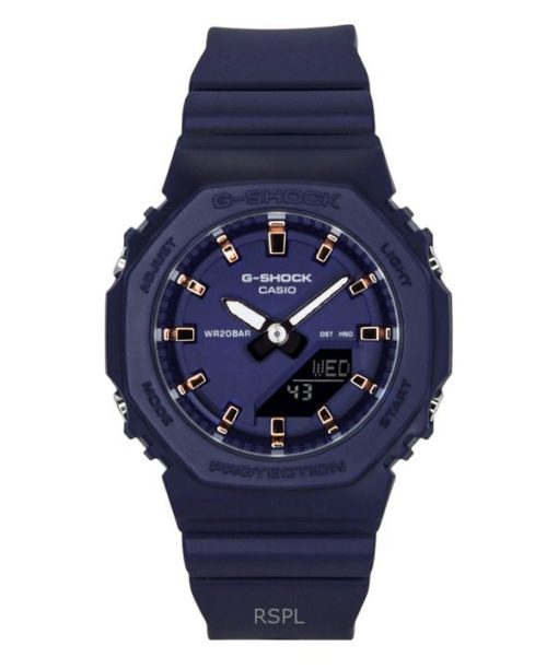카시오 G-Shock 아날로그 디지털 레진 스트랩 블루 다이얼 쿼츠 GMA-P2100M-2A 200M 여성용 시계