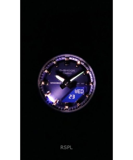 카시오 G-Shock 아날로그 디지털 레진 스트랩 블루 다이얼 쿼츠 GMA-P2100M-2A 200M 여성용 시계