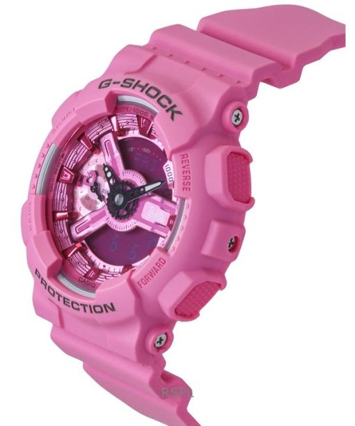 카시오 G-Shock 아날로그 디지털 바비 콜라보레이션 바이오 기반 수지 핑크 다이얼 쿼츠 GMA-S110BE-4A 200M 여성용 시계
