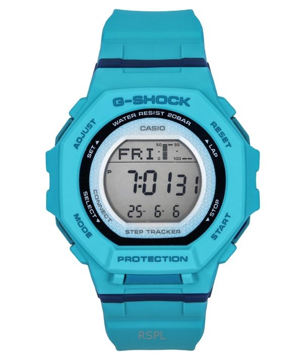 카시오 G-Shock G-Squad 디지털 스마트폰 링크 바이오 기반 수지 스트랩 쿼츠 GMD-B300SC-2 200M 여성용 시계
