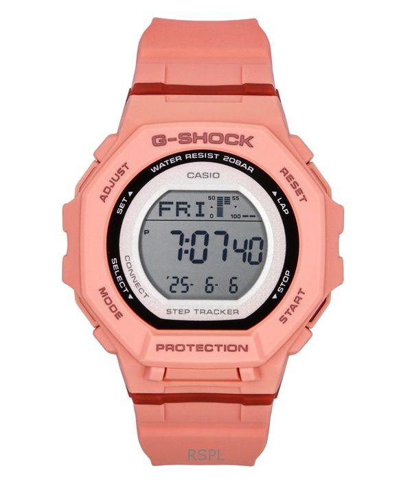 카시오 G-Shock Move 디지털 스마트폰 링크 바이오 기반 수지 쿼츠 GMD-B300SC-4 200M 여성용 시계