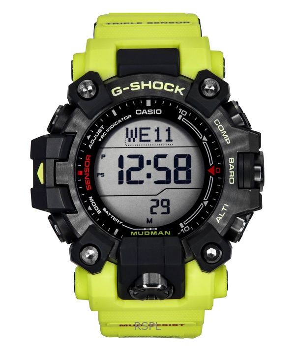 카시오 G-Shock 마스터 오브 G-랜드 머드맨 디지털 바이오 기반 수지 솔라 GW-9500MRY-1A9 200M 남성용 시계