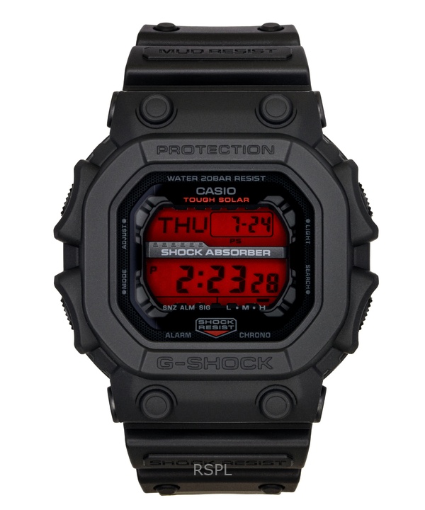 카시오 G-Shock 디지털 레진 스트랩 솔라 GX-56BBR-1 200M 남성용 시계