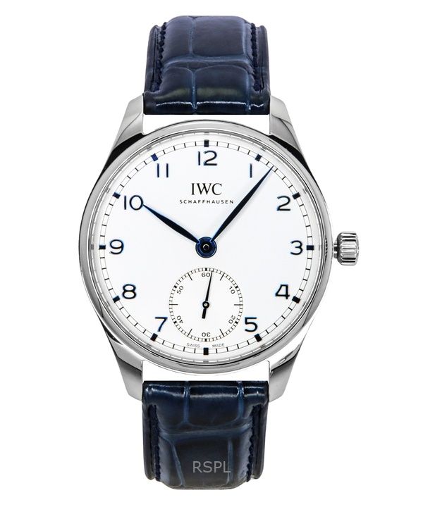 IWC 포르투기저 레더 스트랩 실버 다이얼 오토매틱 IW358304 남성용 시계