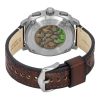 Fossil Minecraft Grass Block 크로노그래프 한정판 가죽 스트랩 브라운 다이얼 쿼츠 LE1206 남성용 시계