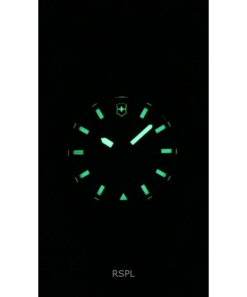 Victorinox INOX 러버 스트랩 블루 다이얼 오토매틱 다이버 242022-1 200M 남성용 시계 (선물 세트 포함)