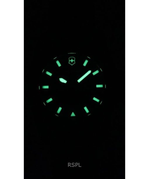 Victorinox INOX 러버 스트랩 블랙 다이얼 오토매틱 다이버 242023-1 200M 남성용 시계 (선물 세트 포함)