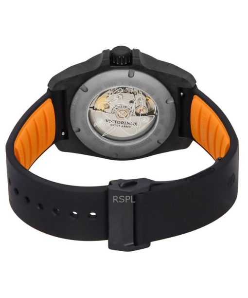 Victorinox INOX 러버 스트랩 블랙 다이얼 오토매틱 다이버 242023-1 200M 남성용 시계 (선물 세트 포함)