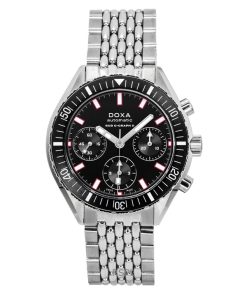 Doxa Sub 200 C-Graph II 샤크헌터 블랙 다이얼 오토매틱 다이버 797.10.101.10 200M 남성용 시계 (추가 스트랩 포함)