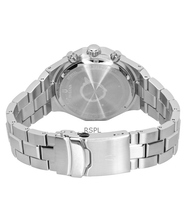 부로바 옥타곤 프레스티지 크로노그래프 스테인리스 스틸 그린 다이얼 쿼츠 96B409 100M 남성용 시계 4 부로바 옥타곤 프레스티지 크로노그래프 스테인리스 스틸 그린 다이얼 쿼츠 96B409 100M 남성용 시계