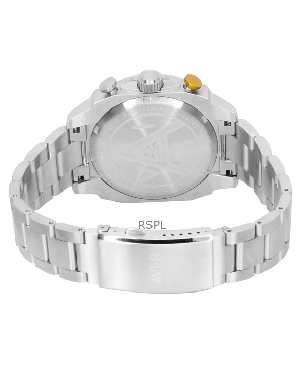 AVI-8 호커 헌터 아틀라스 듀얼 타임 크로노그래프 스테인리스 스틸 섀도우 그레이 다이얼 쿼츠 AV-4100-33 남성용 시계 4 AVI-8 호커 헌터 아틀라스 듀얼 타임 크로노그래프 스테인리스 스틸 섀도우 그레이 다이얼 쿼츠 AV-4100-33 남성용 시계